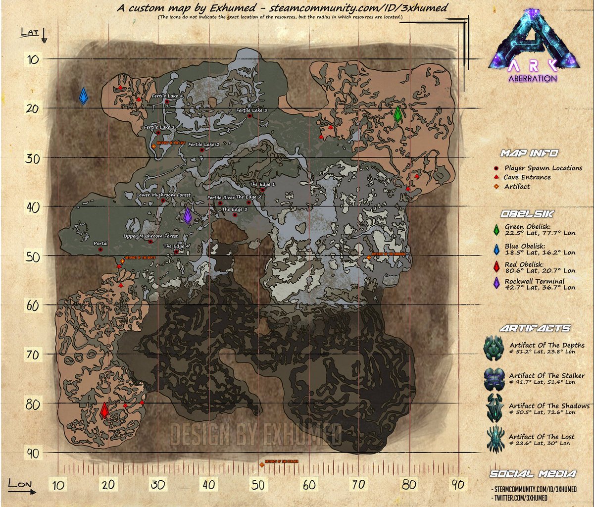 Карта Aberration ARK Survival Evolved