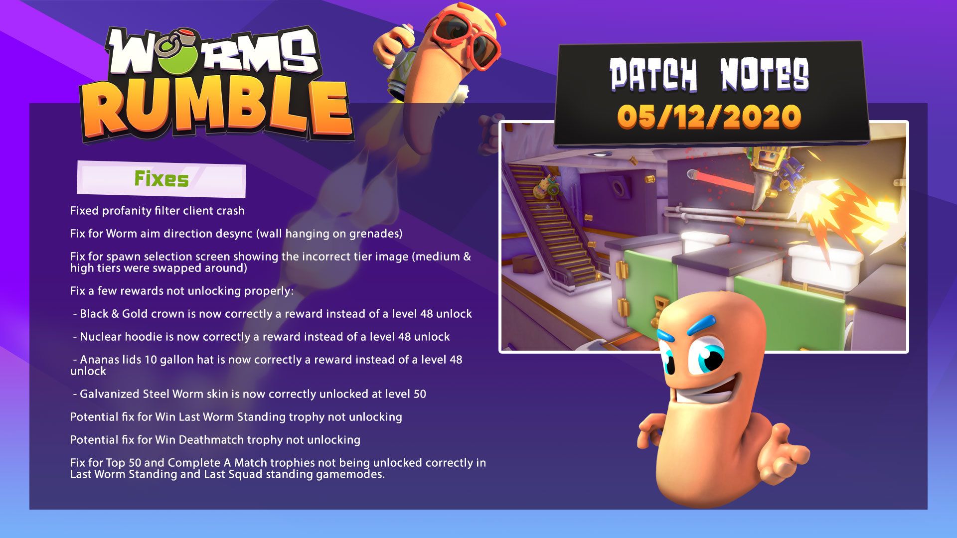 Worms Rumble - Патч 5/12/20