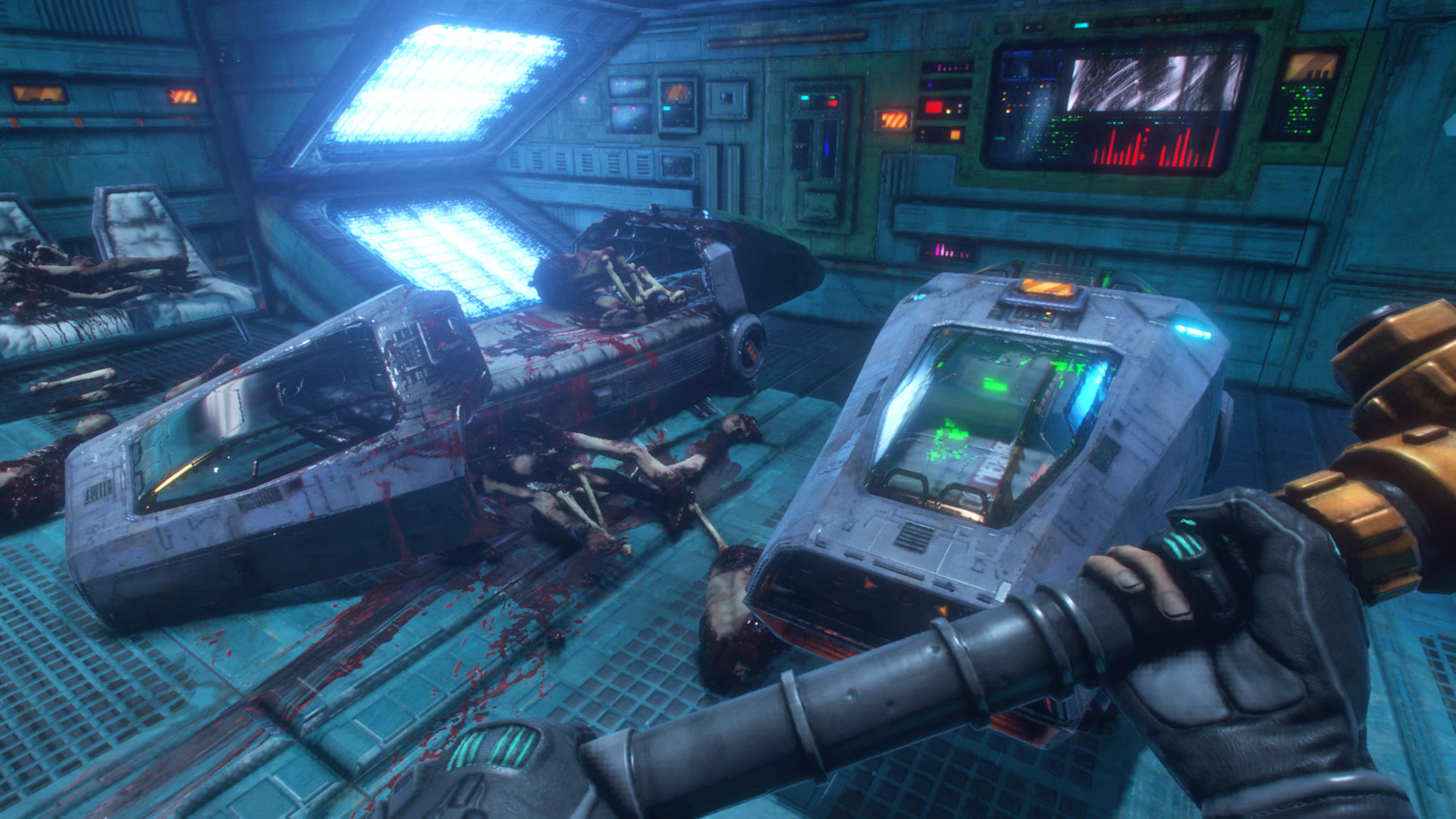 Какой код у дверей обслуживания роботов в System Shock Remake •