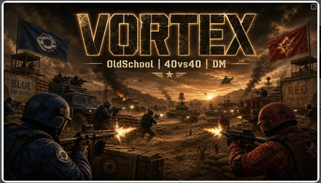 Vortex PVP DM | 40vs40 | KOTH | Cars/Heli